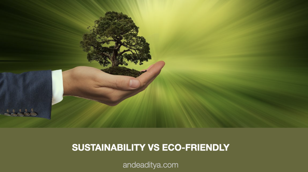 The differences between sustainability and eco-friendly - Ande Aditya